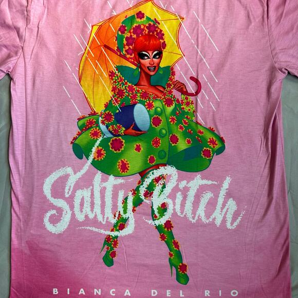 Bianca Del Rio Pink, "Salty B*tch"  Oversized Graphic, Short Sleeve T-Shirt- L - Picture 4 of 7
